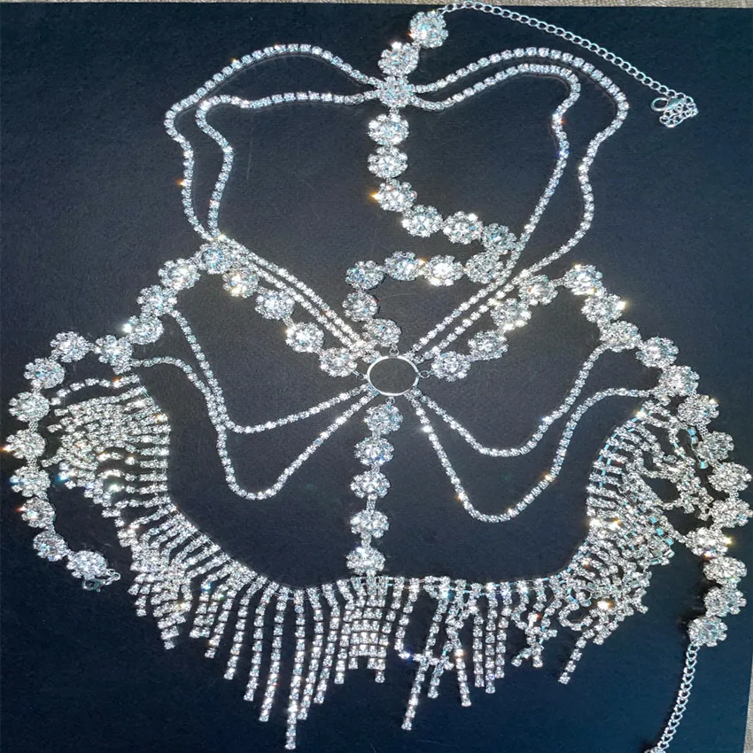 Luxury hot selling new tassel mask women's headwear diamond chain mask fashion crystal mask dance dress sexy face accessories