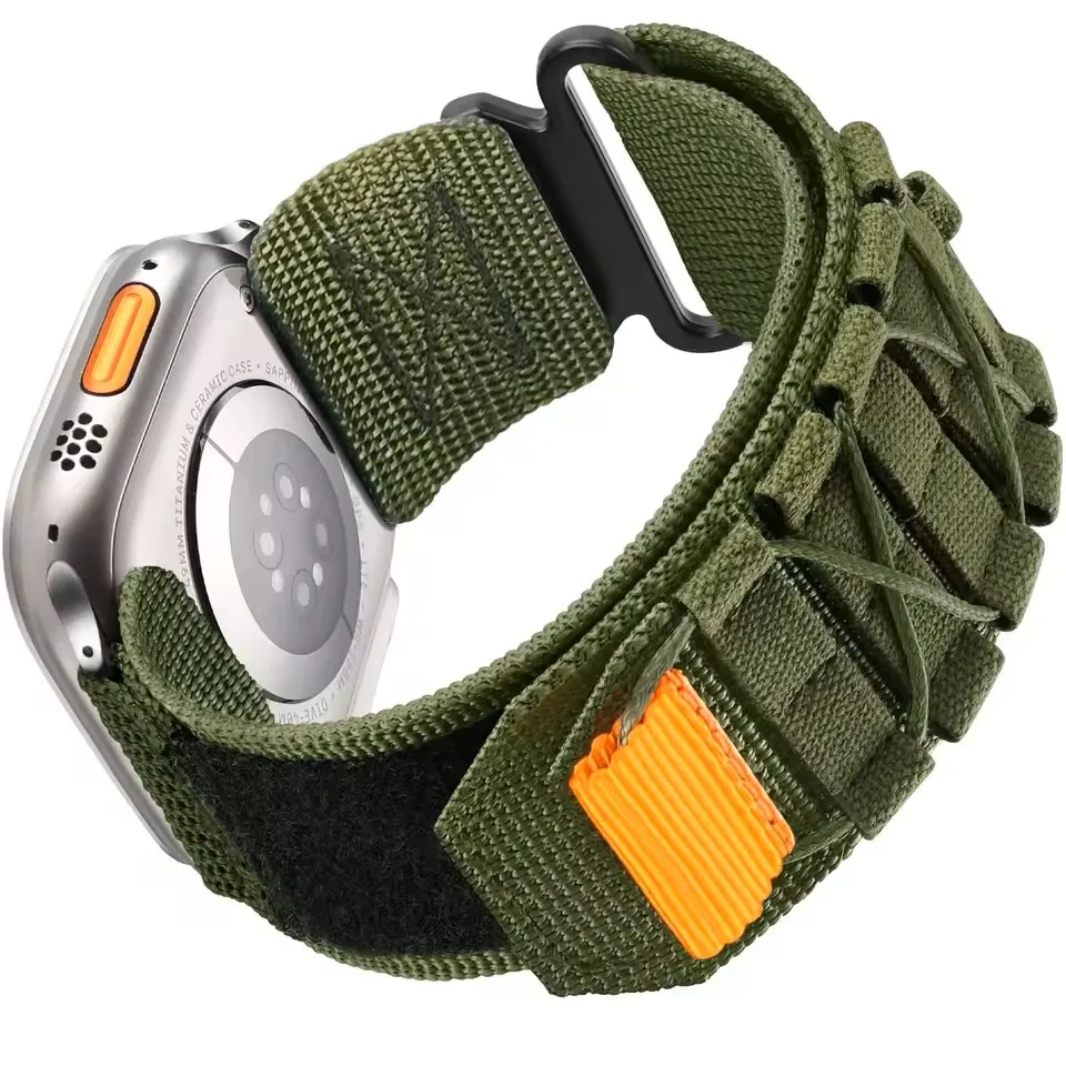 Durable Nylon Velcro Watch Strap for Smartwatches, Multiple Sizes Available