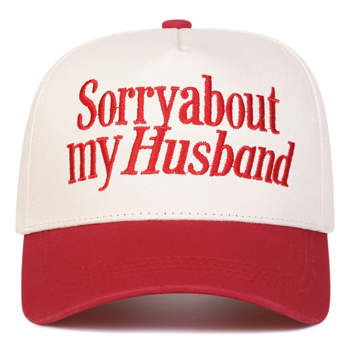 Unisex-Baseballmützen mit Stickerei „SORRY ABOUT MY HUSBAND“, für Frühling und Herbst, für den Außenbereich, verstellbar, lässige Hüte, Sonnenschutzhut, Sportkappe – Detail 4