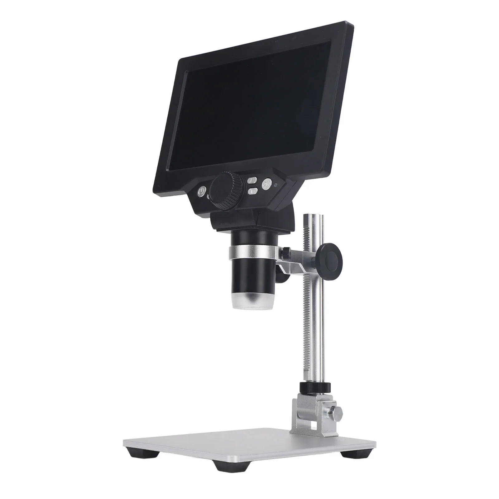 7in LCD Digital Microscope 1200X 1080P 12MP Focusing Soldering Microscope with 8 Adjustable LED Lights 10mm Object Distance