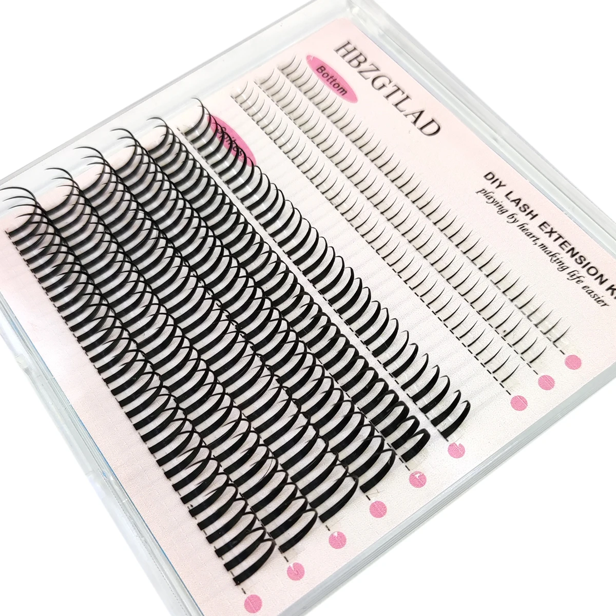 HBZGTLAD Wimpern 80D/100D Wimperncluster mit unten und stacheligem Volumen DIY Anime Wimperncluster verlängert Wimpern – Detail 3