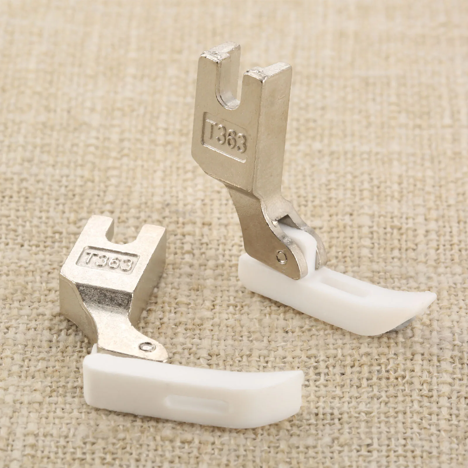 2Pcs T363 Sewing Machine Plastic Presser Feet Zipper Narrow Presser