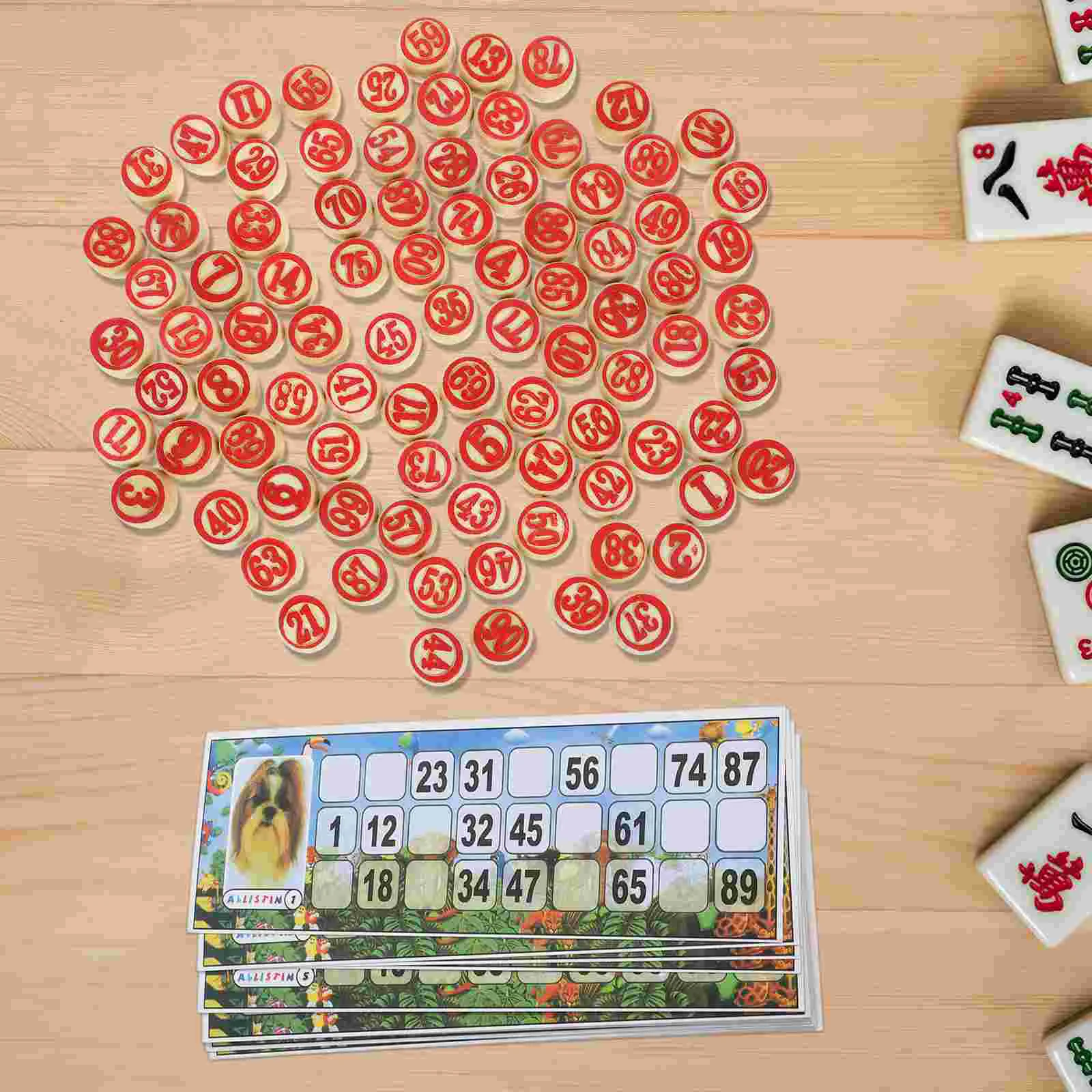 Board Game Wooden Chess Table Games Number Chess Russian Lotto Game Wooden Russian Game Set Party Props Chess Games Household Cards Interactive Fun