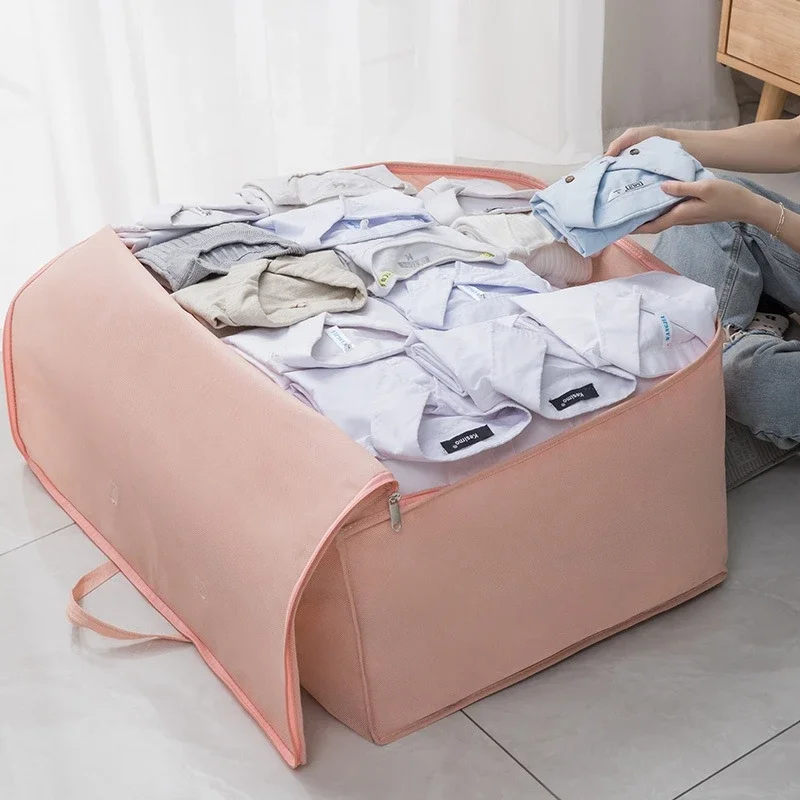 Non Woven Fabric Storage Bags Large Luggage Tote Bag Blanket Quilt Clothes Storage Bag Closet Organizer Wardrobe Organiser Home storage bag clothes storage bag clothes storage organizer foldable storage bag