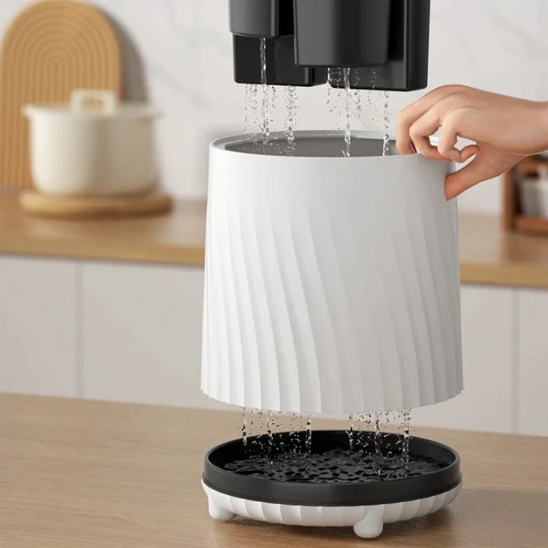360° Rotatable Knife Holder, Multi-functional Kitchen Storage Rack Drain Basket, Simple Two-color Knife Storage Chopstick Barrel 5