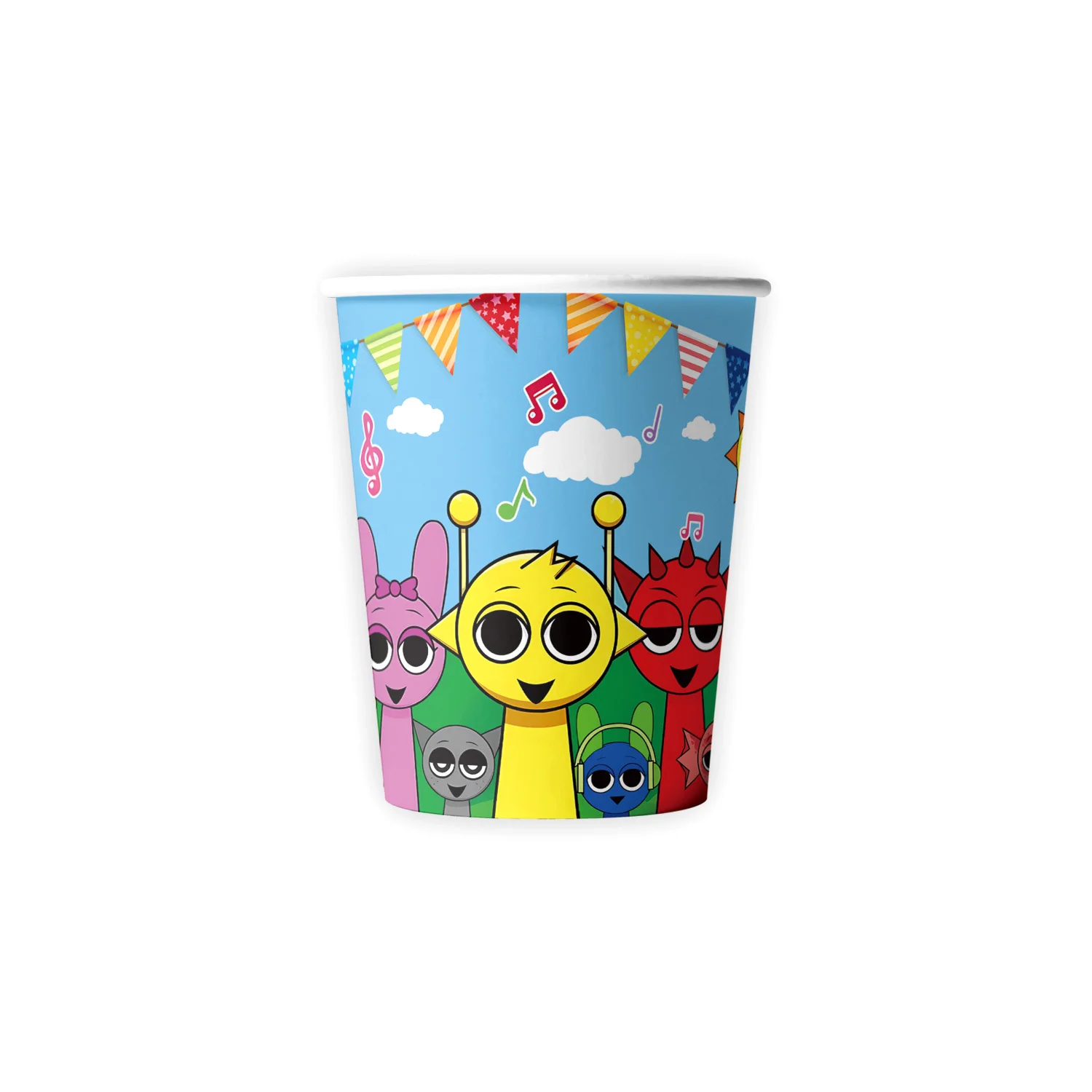 Incredibox Sprunki Birthday Party Decoration Disposable Cup Plate Tablecloth Balloon Background Kids Baby Shower Supplies birthday tableware set birthday party supplies party supplies disposable tablecloth