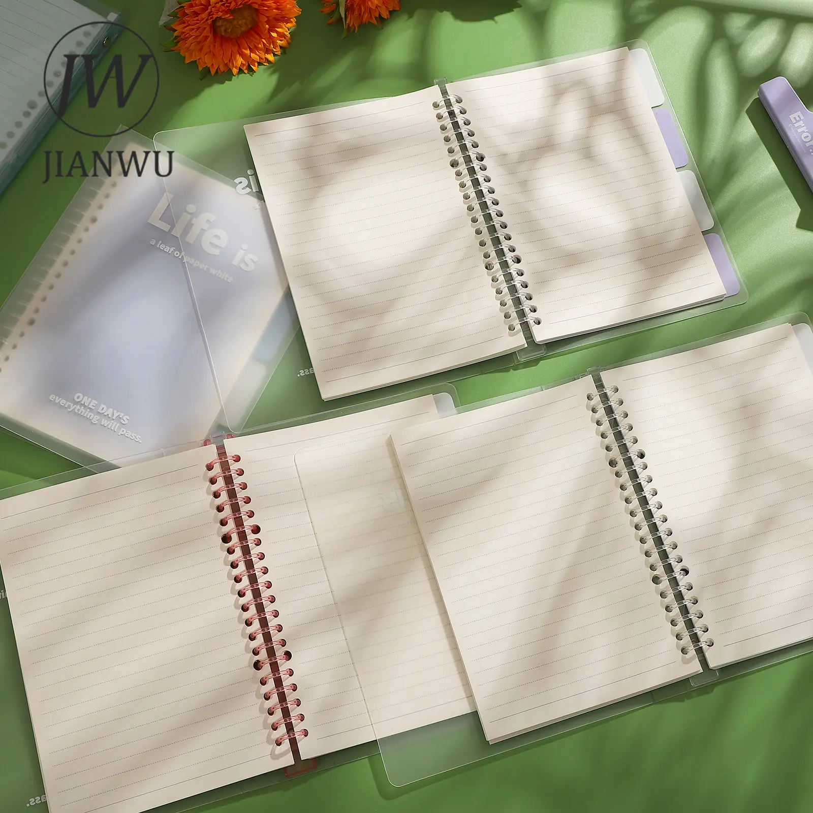 Jianwu A5b5 60 Folhas Livro 2026 Furo Matte Fantasia Colorido Papel de Recarga Loose-leaf Livro Criativo Faça Você Mesmo Suprimentos Estudante - Imagem 6