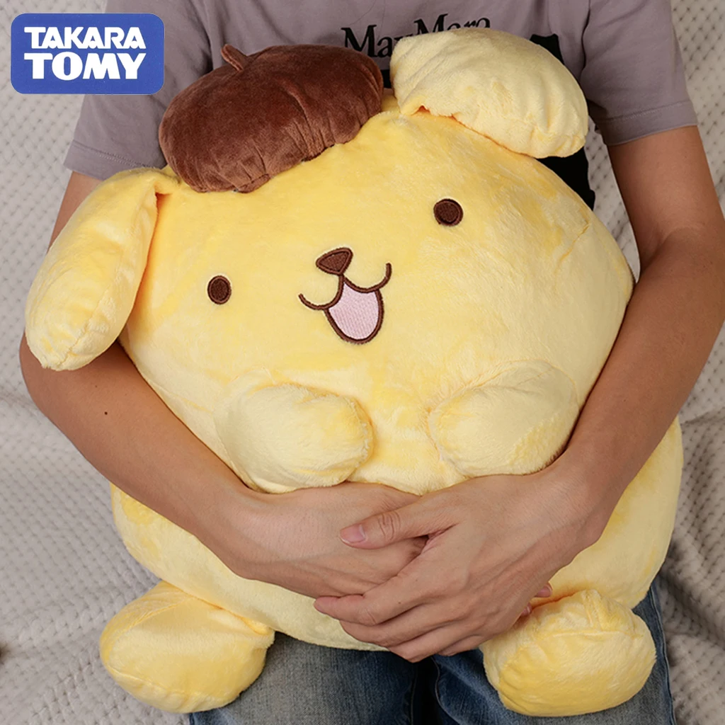

50 см Большой размер Sanrio Pompompurin Мягкие плюшевые игрушки прекрасные подарки для детей супер мягкий помпон пурин плюшевые куклы Декор для комнаты кровати