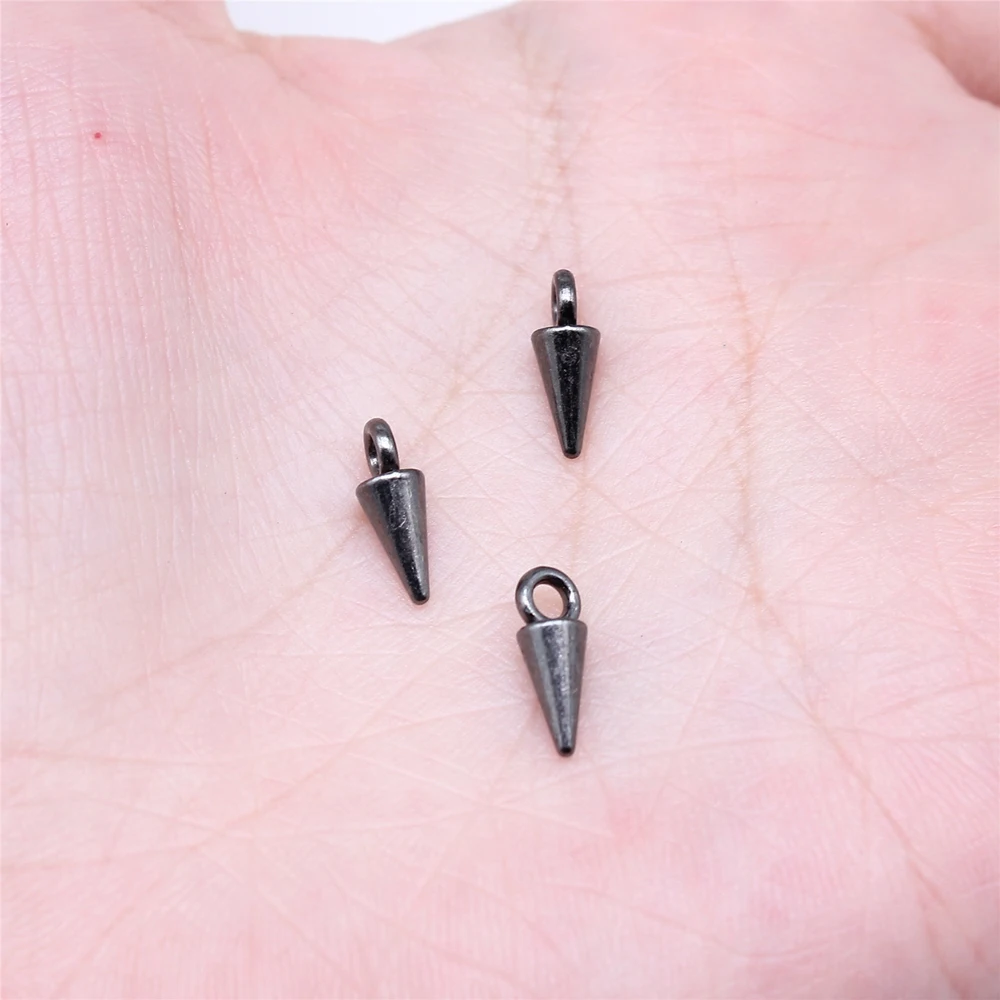 Silver Charm Silver Charms Metal Charm Jewelry Charms Silver Jewelry 40pcs 11x4mm Awl Charms Pendant For Jewelry Making DIY Findings