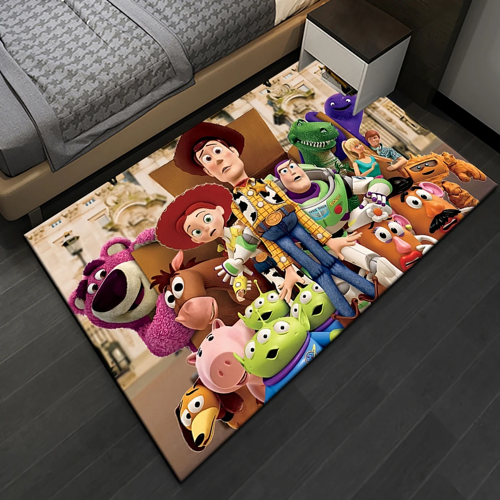 Toy Story Cartoon Printed Carpet Living Room Bedroom Entrance Door Mat Balcony Sofa Kitchen Home Decoration Carpet Picnic Rug Floor Mat