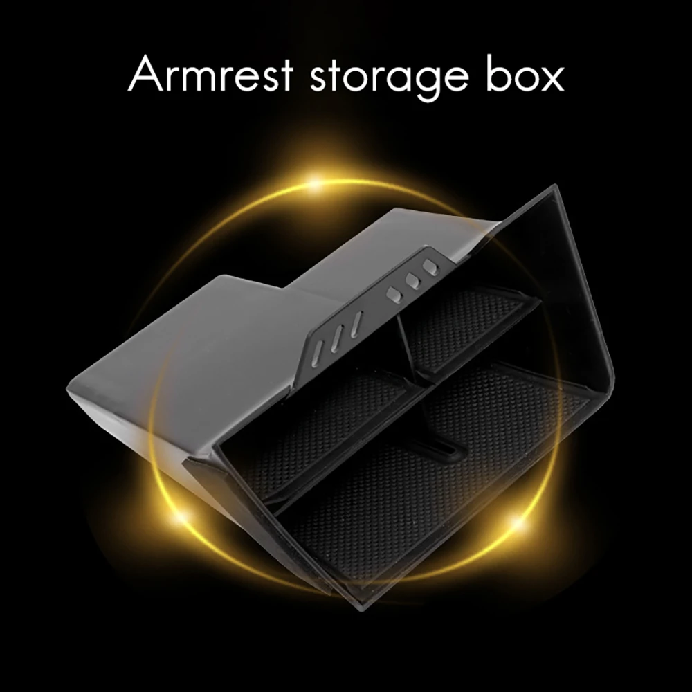 A54K-혼다 시빅 2016 2017 2018 2019 인테리어 액세서리 자동차 블랙 ABS 내부 콘솔 중앙 수납함