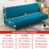 Armless Sofa Bed Slipcover Couch Cover Without Armrests Stretch Folding Futon Cover Dust-proof Elastic Removable Fundas Sofa 2