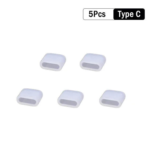 Universal Dust Plug Protective Cover for Charging Ports (1-10 Pack) - Waterproof and Dustproof Caps