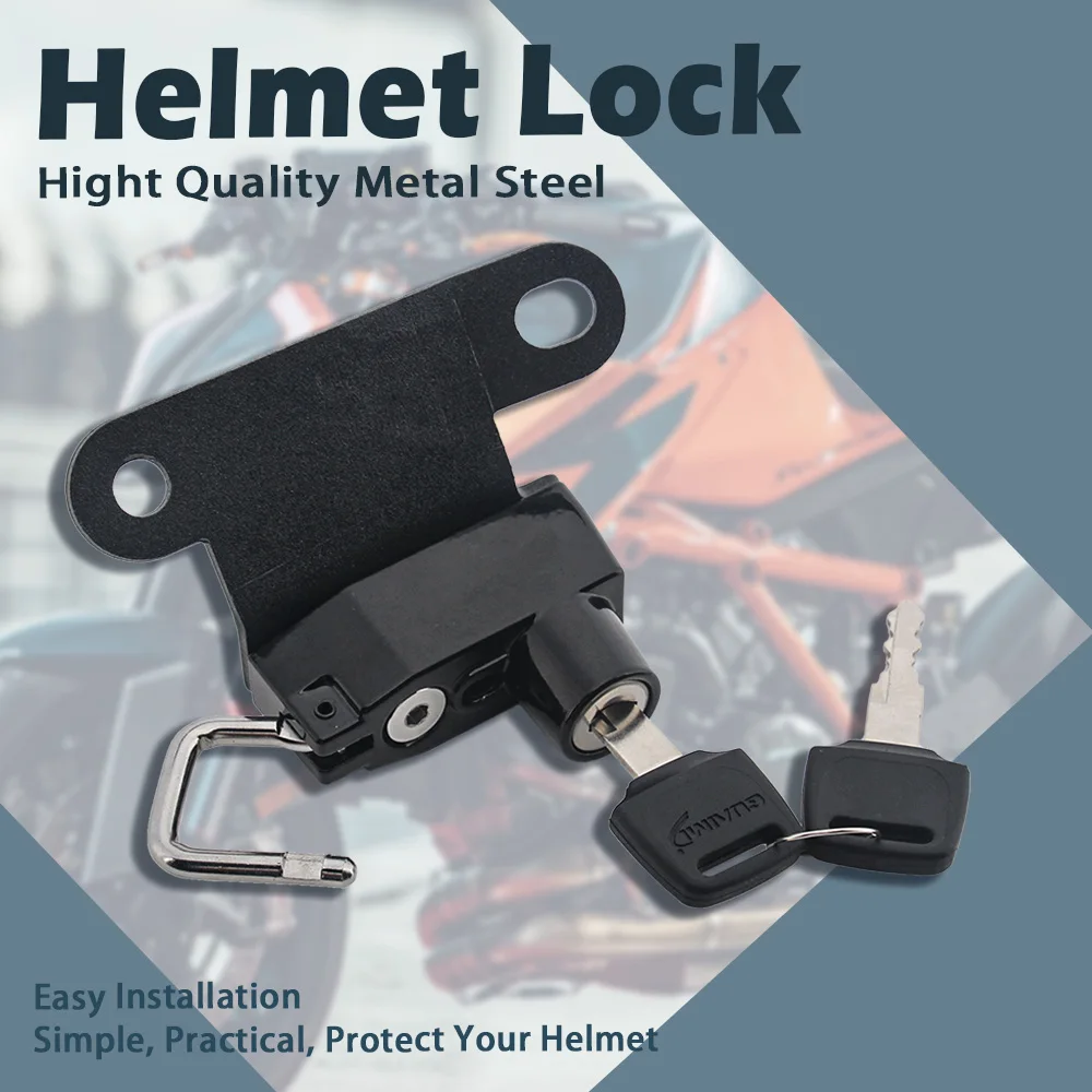 Motorrad Helms chloss Kit Helme Sicherheit Diebstahls icherung Rostfreie robuste Aluminium legierung für Super Duke R Zubehör – Detail 4