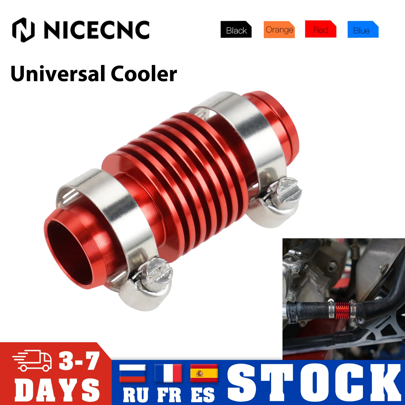 Universale Moto In Linea Super Water Cooler Per Honda 125-650Cc Cr Crf Xr Per Ktm Yamaha Beta Mx Dirt Bike Enduro Atv Utv