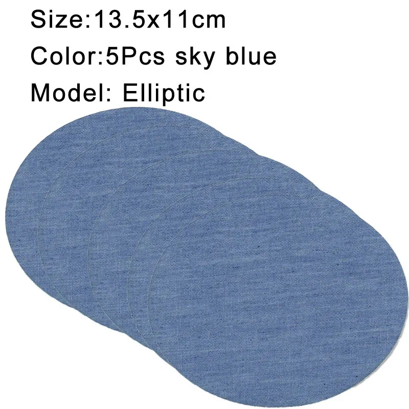Premium Denim Iron-On Patches Set - Self-Adhesive Jean Repair & DIY Sewing Kit