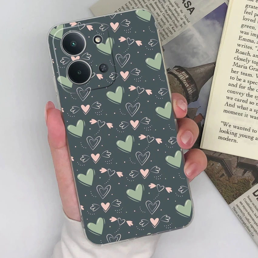 Trendy Girl Pattern Ultra Thin Transparent TPU Soft Phone Case - Lightweight Protective Cover