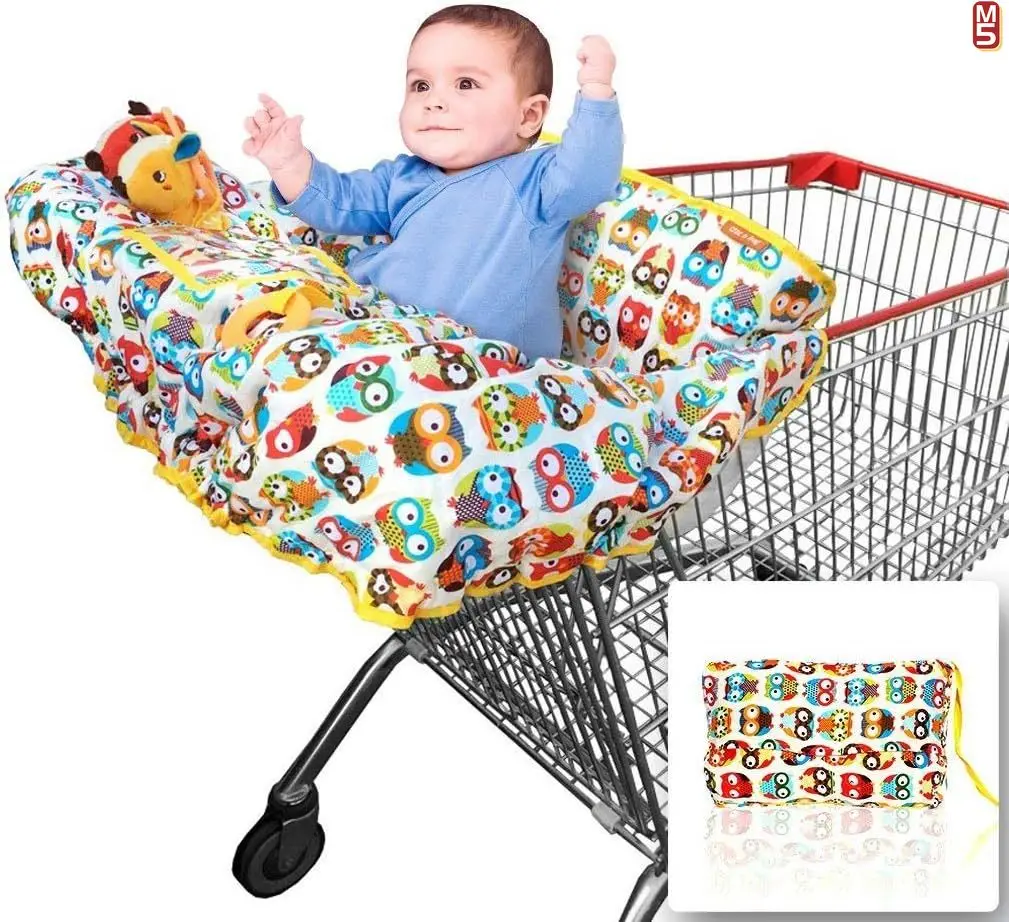 Large Shopping Cart Cushion Cover Reusable Dining Chair Cushion Baby Cart Protection Shopping Cotton