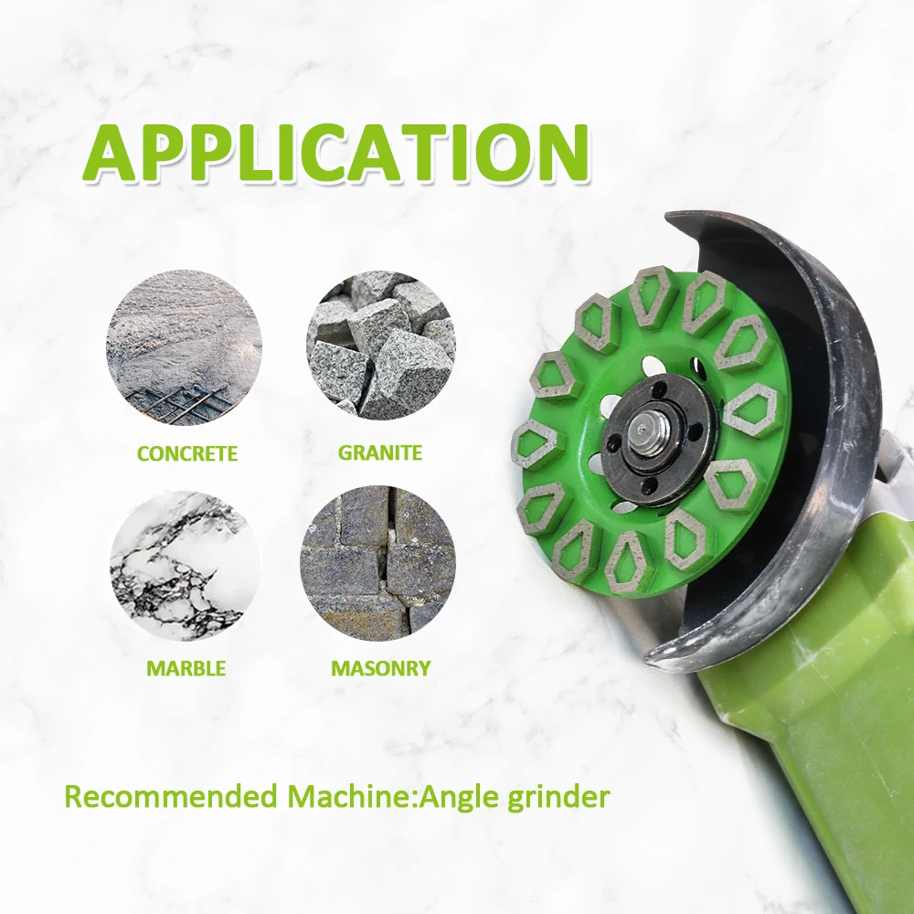FACHLICH 4" 4.5" Diamond Cup Wheel Marble Stone Brick Sanding Masonry Angle Grinder Abrasive Tool 100mm 115mm Grinding Plate