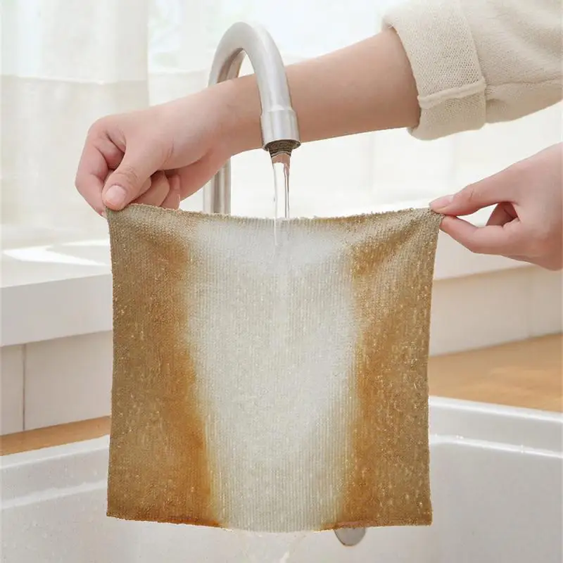 Dishcloth Extractive Easy To Use High Quality Can Be Reused Durable Kitchen Bar Supplies Cleaning Cloth Superfine Fiber Rag
