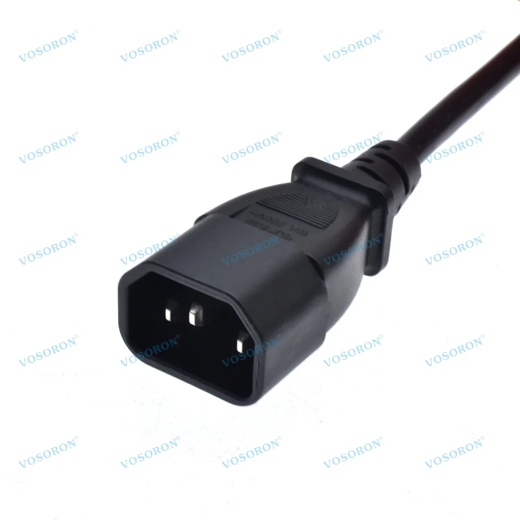 1개 IEC 320 C14에서 C13로 연장 케이블 PDU UPS PC 컴퓨터용 10A 250V 남성 플러그에서 여성 소켓 AC 전원 코드 0.3M/0.6M/1M/2M