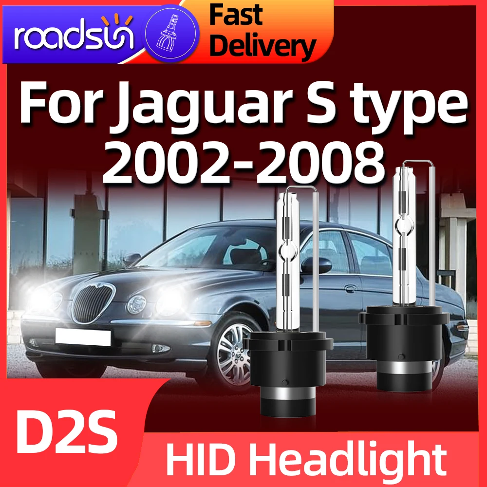 

Roadsun Upgraded 35W D2S Xenon HID Headlight Bulbs 6000K Headlamp For Jaguar S type 2002 2003 2004 2005 2006 2007 2008