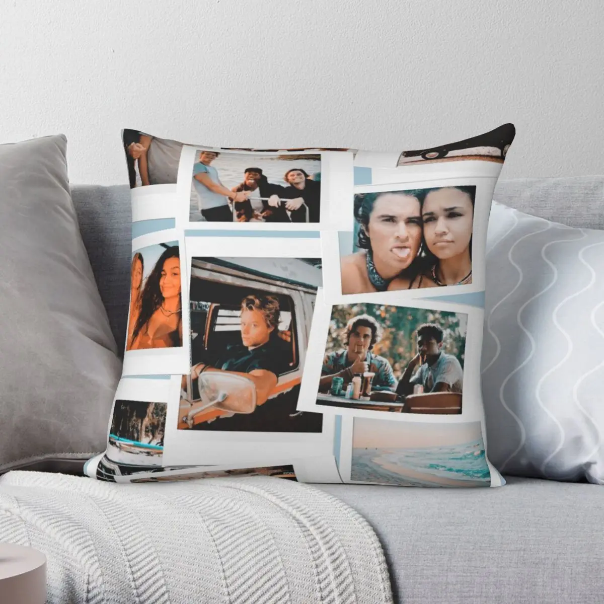 Polaroid Outer Banks Obx Square Federa Poliestere Lino Velluto Creativo Zip Decor Federa Per Cuscino Auto