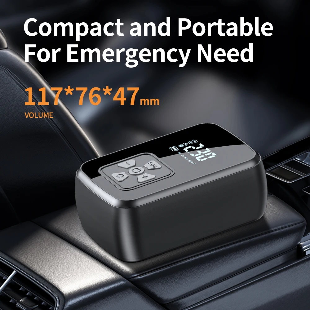 Portable Car Air Pump Electric Tire Inflator Intelligent Digital Display thumbnail 6