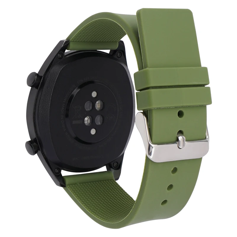 Universelles Gummi-Silikonarmband, 12/14/16/18/20/22/24 mm, für Herren und Damen, weich, Sport, wasserdicht, Smartwatch-Armband für Huawei GT 4 – Detail 8
