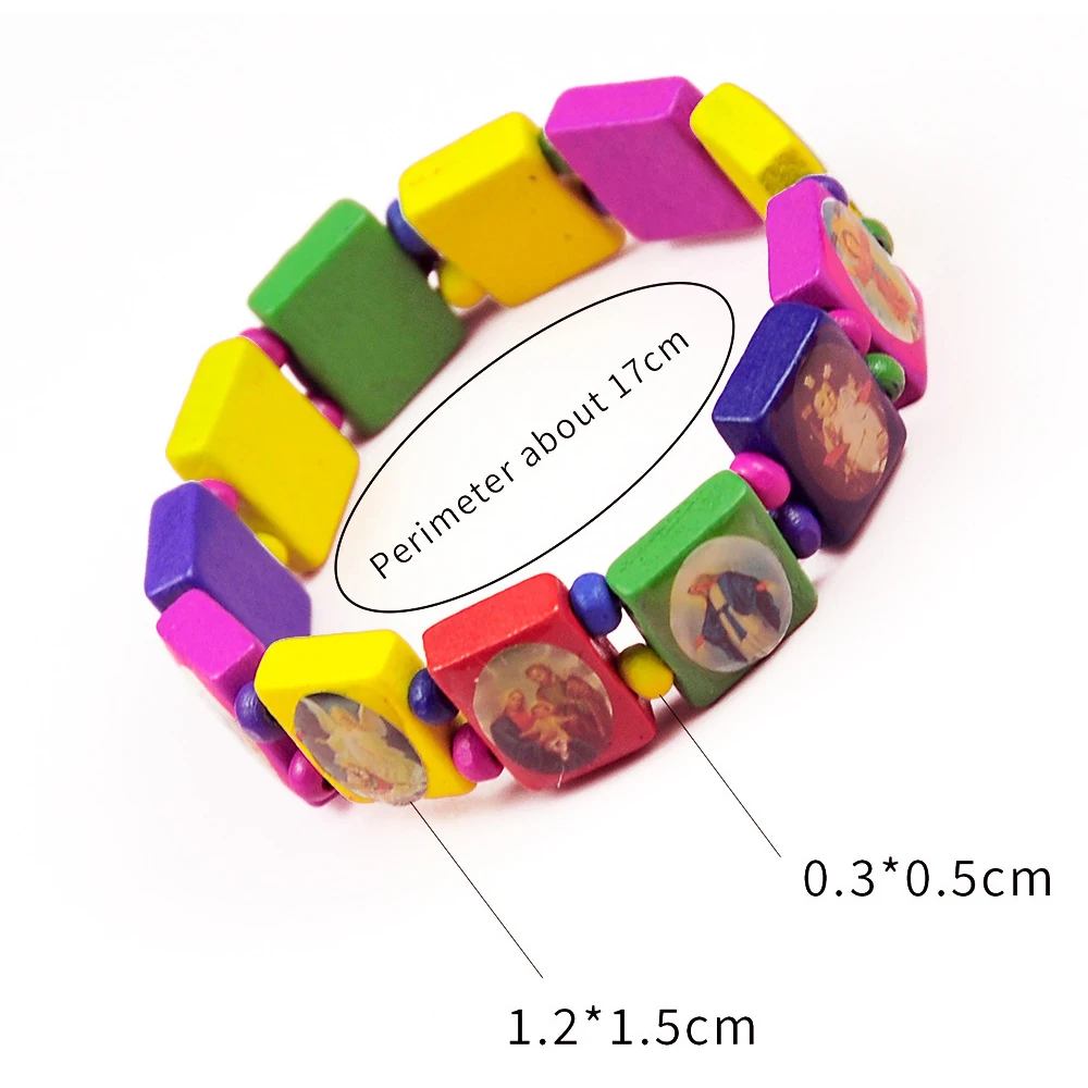 Bracciale Decina Tau Elastico - Grani Legno Assisi E Perle Rosse - Holy Family - Foto 14