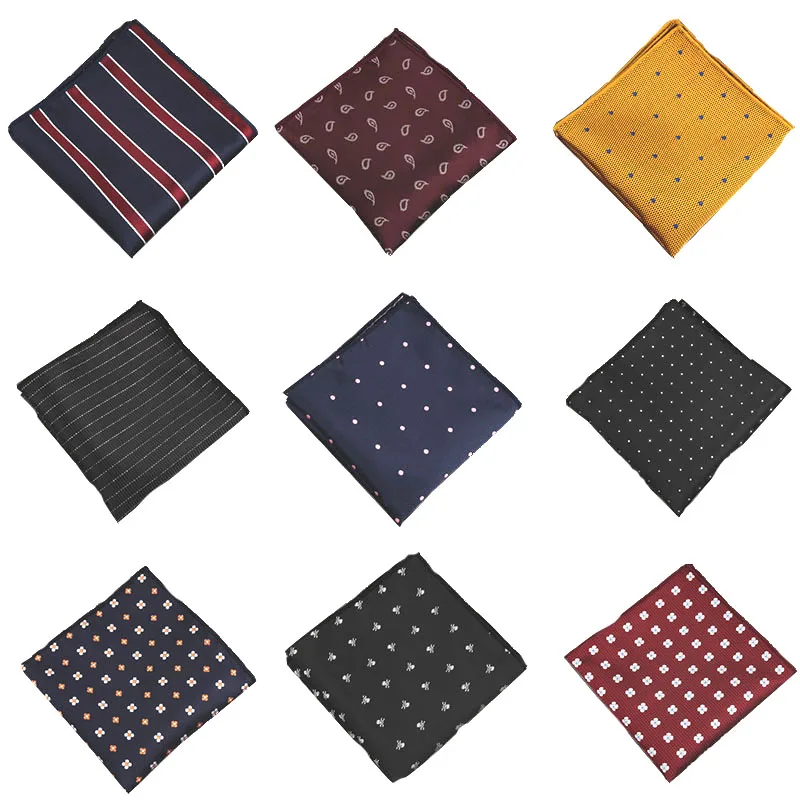 New men's polyester solid coral hankie pocket square formal wedding party 