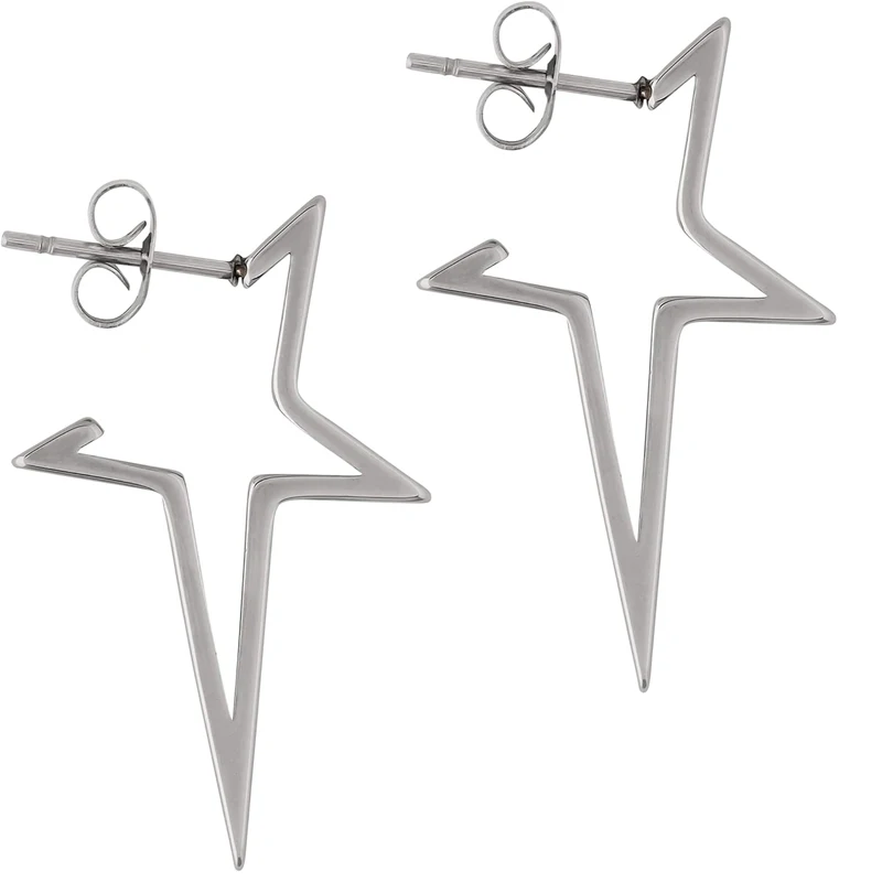 Gothic Punk Spike Ohrringe, Stern Goth Punk Hopp Ohrringe Halloween Weihnachten Neujahr Goth Schmuck Geschenke für Frauen
