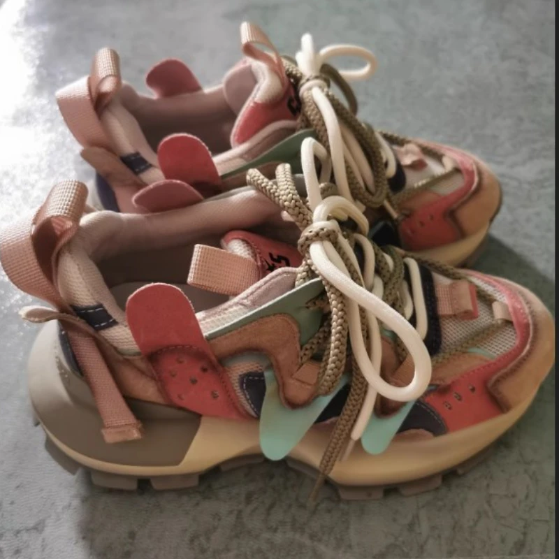 Koznoy 4.5 سنتيمتر الهواء شبكة جلد طبيعي مكتنزة حذ...