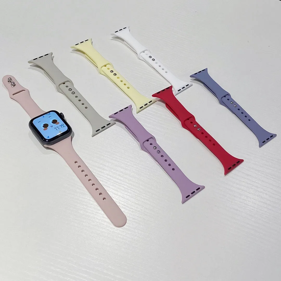 Sport Slim Silikonarmband für Apple Watch 10 Band 45 mm 44 mm 41 mm 40 mm 38-42 mm-46 mm Armband Serie 8 7 6 5 SE 4 9 Ultra 2 49 mm – Detail 2