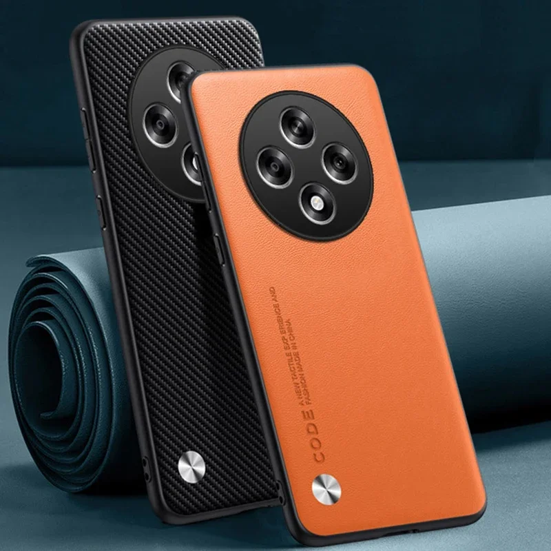 Luxury PU Leather & Carbon Fiber Matte Silicone Case