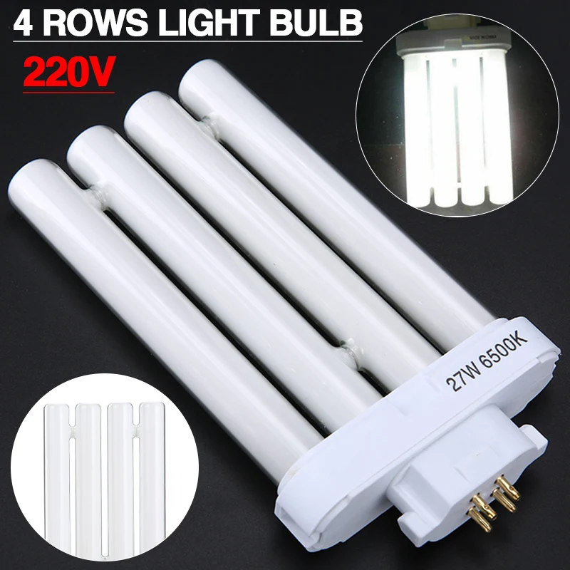 

220V 27W 4-Pin Base Bulb LED Bulb Downlights Replacement Light Tube Interior Lamp Energy Saving Lamp Fluorescent Lamps