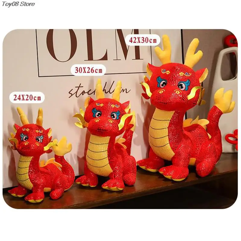 

Cute Mascot Doll Chinese Zodiac Dragon Plush Toy Animal Dragon Lucky Soft Cuddly Stuffed Animals For Kids Adults New Year Gift