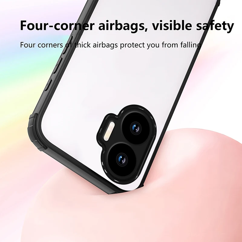 Thick Shockproof Silicone Transparent Phone Case - Anti-Fall Clear Cover