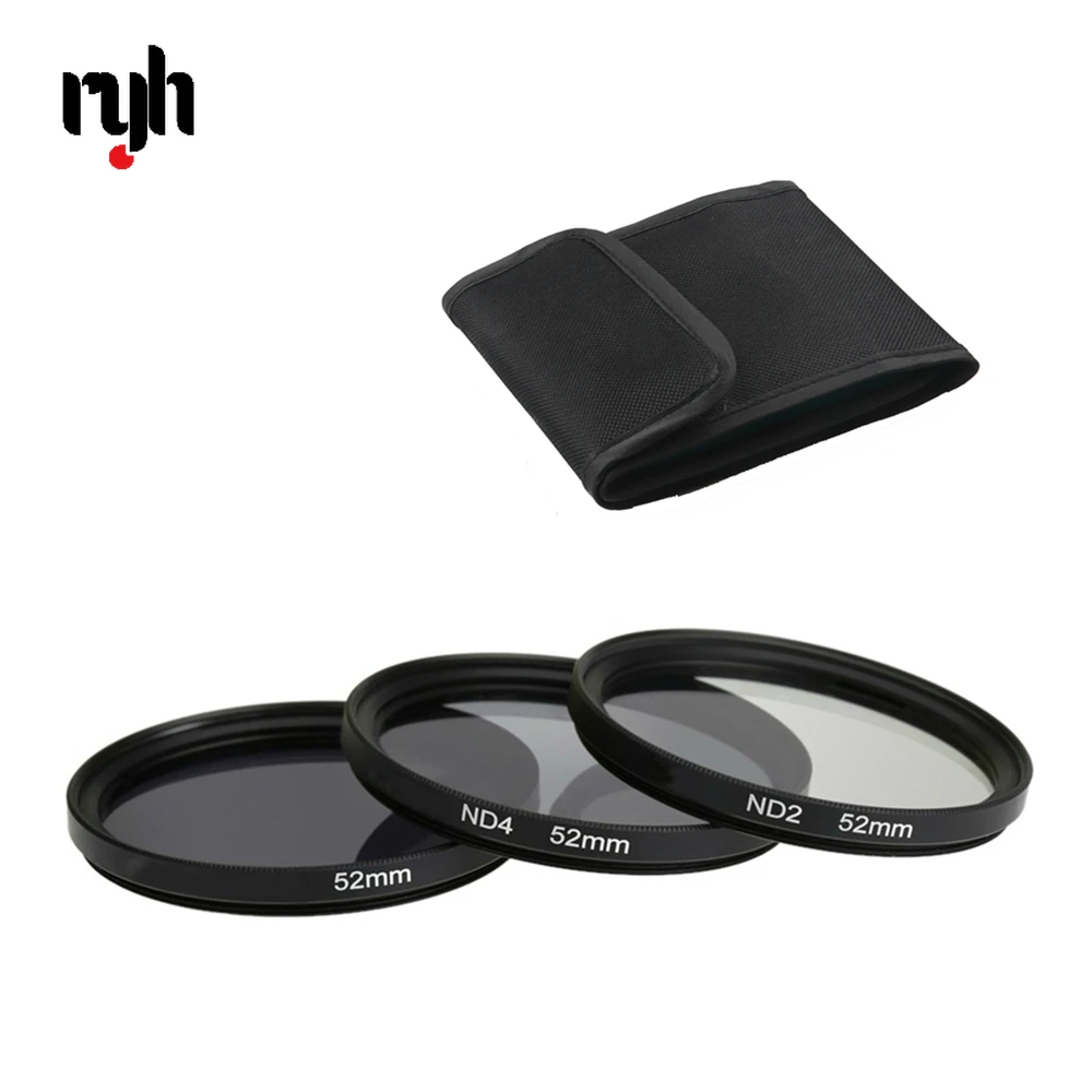 RYH 3 in 1 Gray ND2 ND4 ND8 Lens Filter Kit Set 49mm 52mm 55mm 58mm 62mm 67mm 72mm 77mm for Canon Nikon Sony Pentax Camera | Электроника