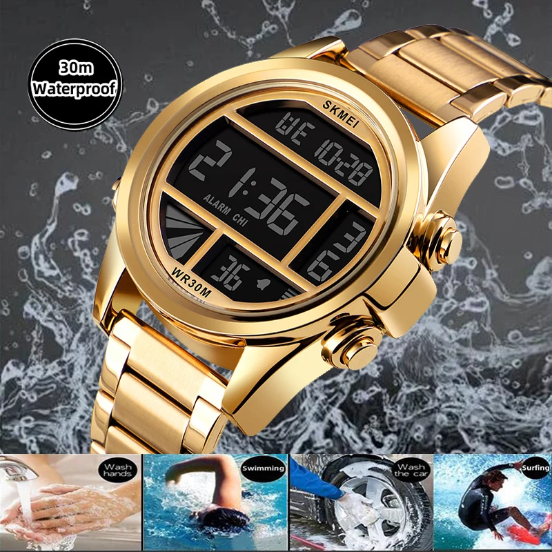 SKMEI Orologio Sportivo Digitale Uomo, Cronografo, Sveglia, Retroilluminato, Cassa 49mm, Resistente 3ATM - 6