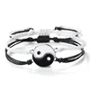 Bracelet tressé Dragon Tai Chi Gossip pour femmes et hommes, meilleurs amis, réglable, Yin Yang, bijoux de Couple à la mode, 2 pièces/ensemble