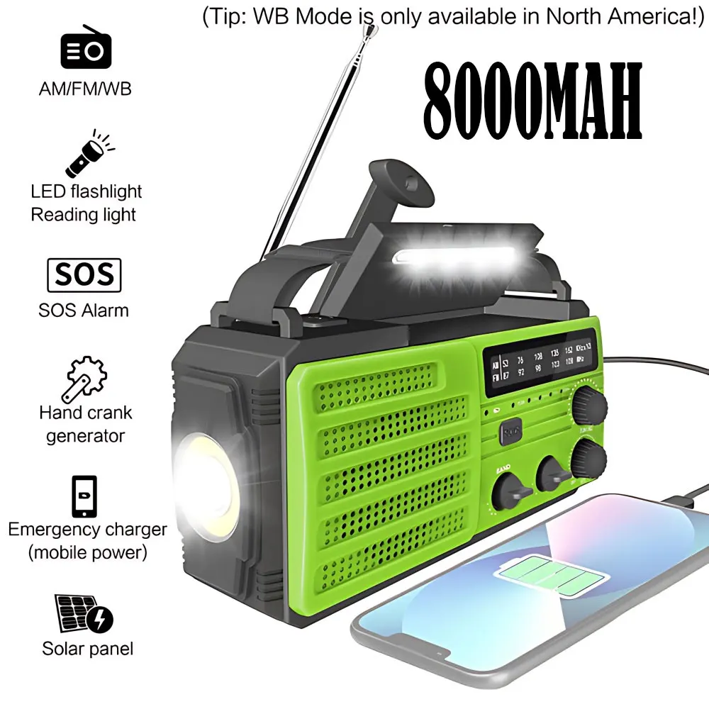 8000mAh-portable-FM-emergency-solar-handheld-radio-AM-FM-weather-radio ...
