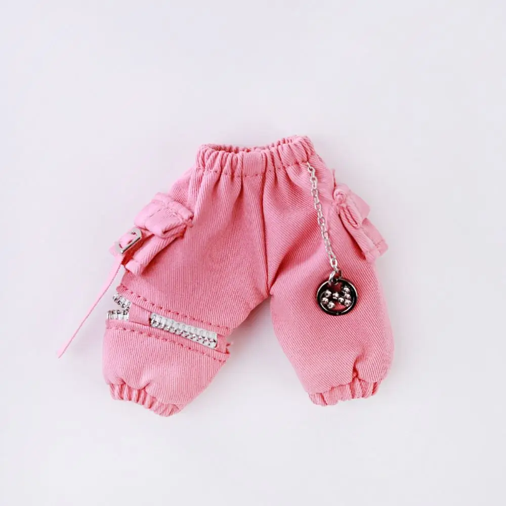 With Pockets OB11 Trousers Daily Casual Chain Overalls Doll Cargo Pants Elastic Waist Doll Outfit Obitsu 11 Clothes