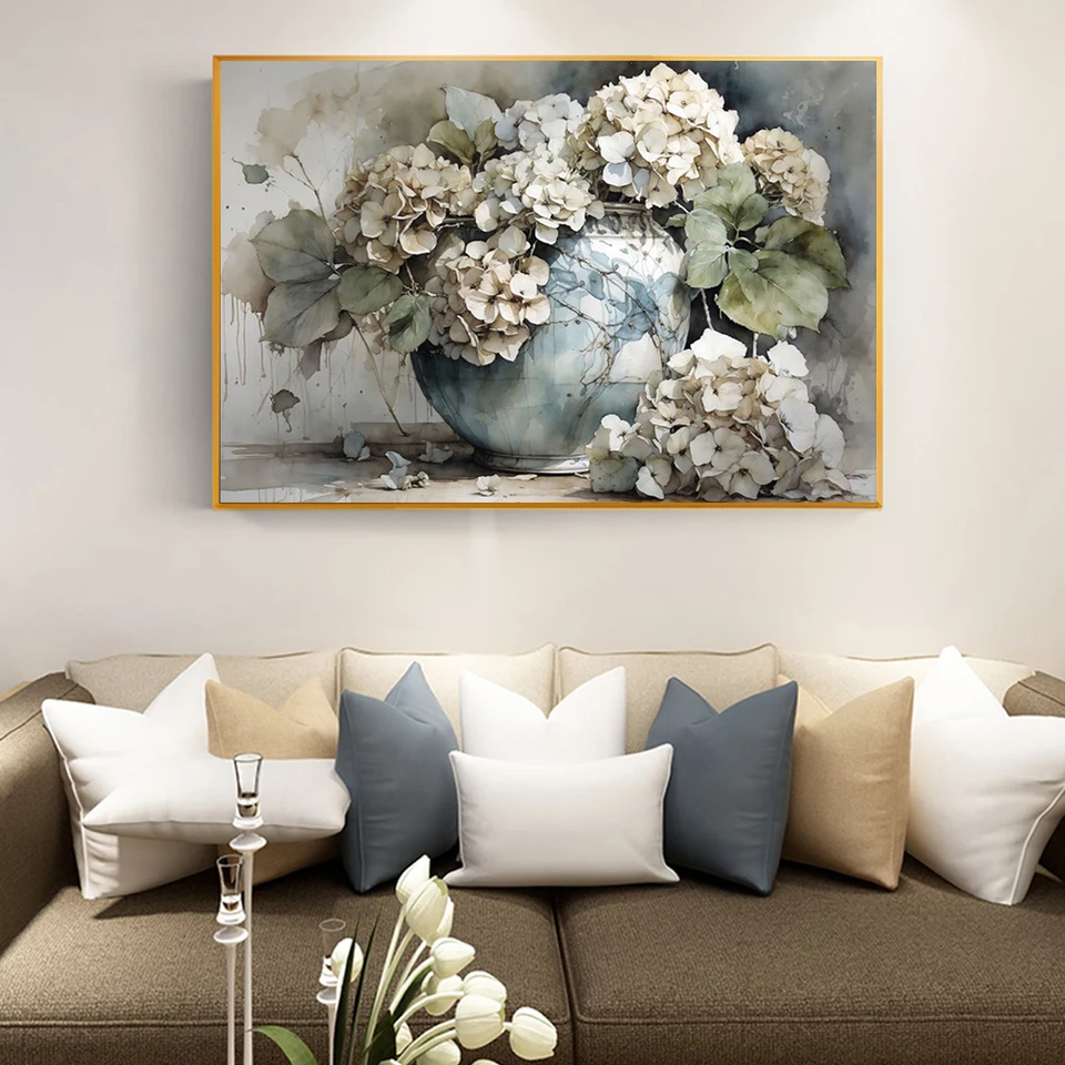 Quadro Stampa Su Tela Vintage Fiori E Natura Morta – Dimensioni 80x120 Cm, Senza Cornice, Per Cucina E Soggiorno