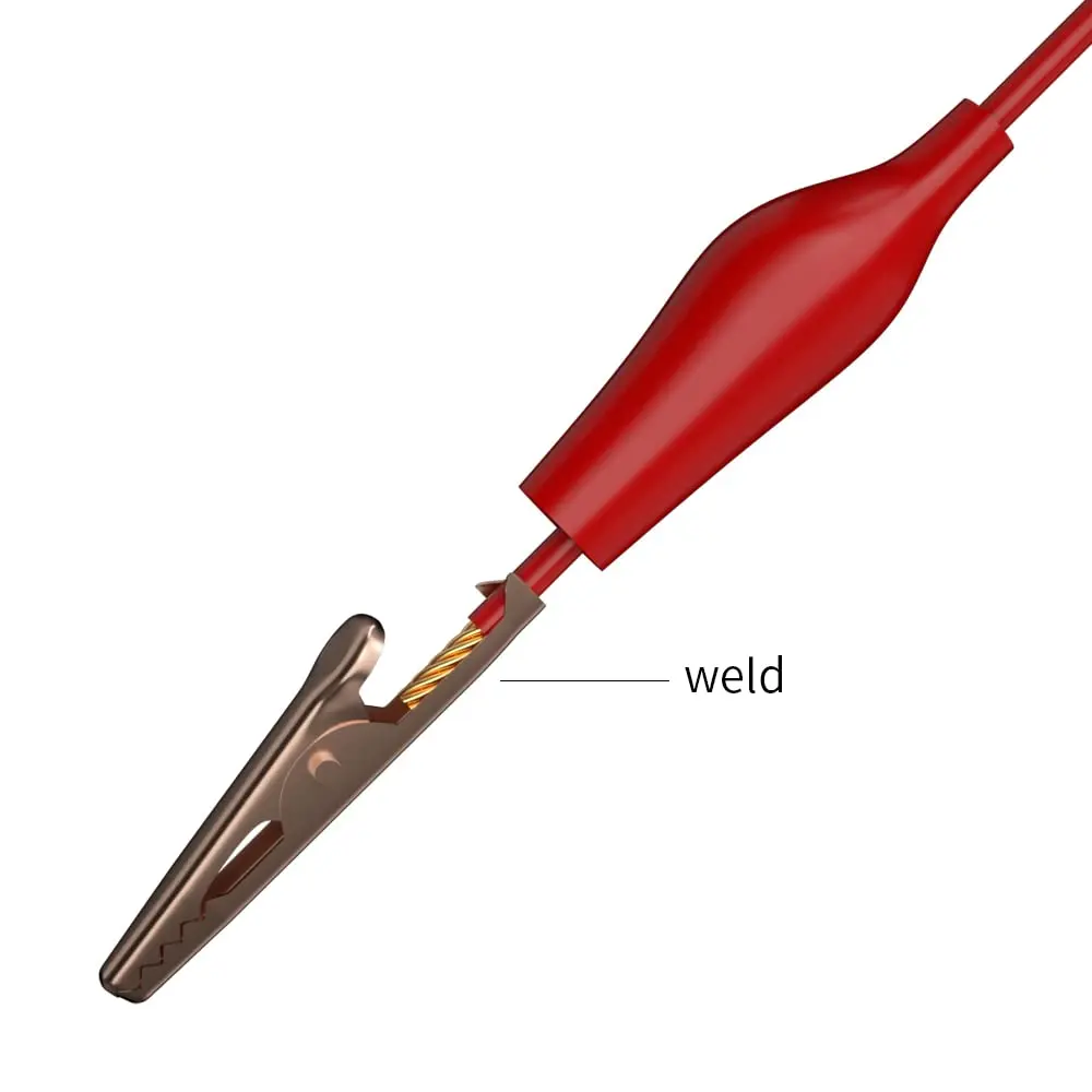 2pcs Banana Plug to Alligator Clip Test Lead Cable 100cm