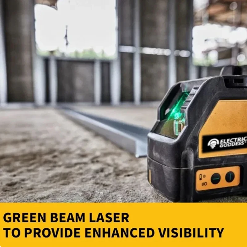 Electric Goddess DW088 2-Line Laser Level  Self Levelling Cross Line Green Beam Laser Horizontal Vertical Body Only With Battery 3