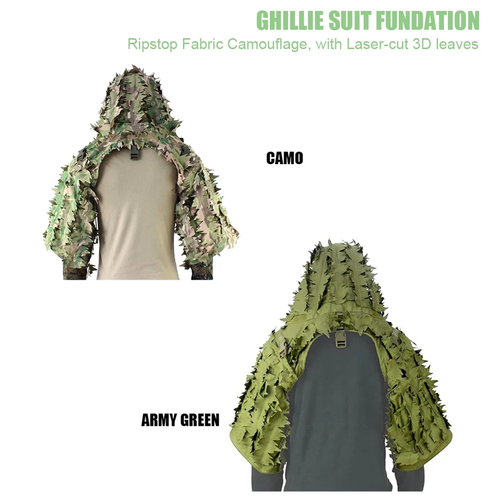 Amagogo Ghillie Costume Masque Intégral Et Gants Avec