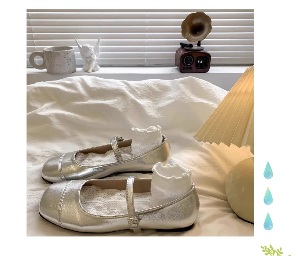 2023 Mädchen-Lederschuhe für Kinder, weiches Kind, Mary Janes, quadratische Zehen, bequem, rutschfest, modisch, Prinzessin, Kinder-Wohnungen, 26–37 Neu – Detail 6