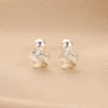 Fashion Wing Flower Heart Piercing Stud Earrings Simple Compact Cute Tragus Earings for Womens Minimalist Jewelry Accessories 5