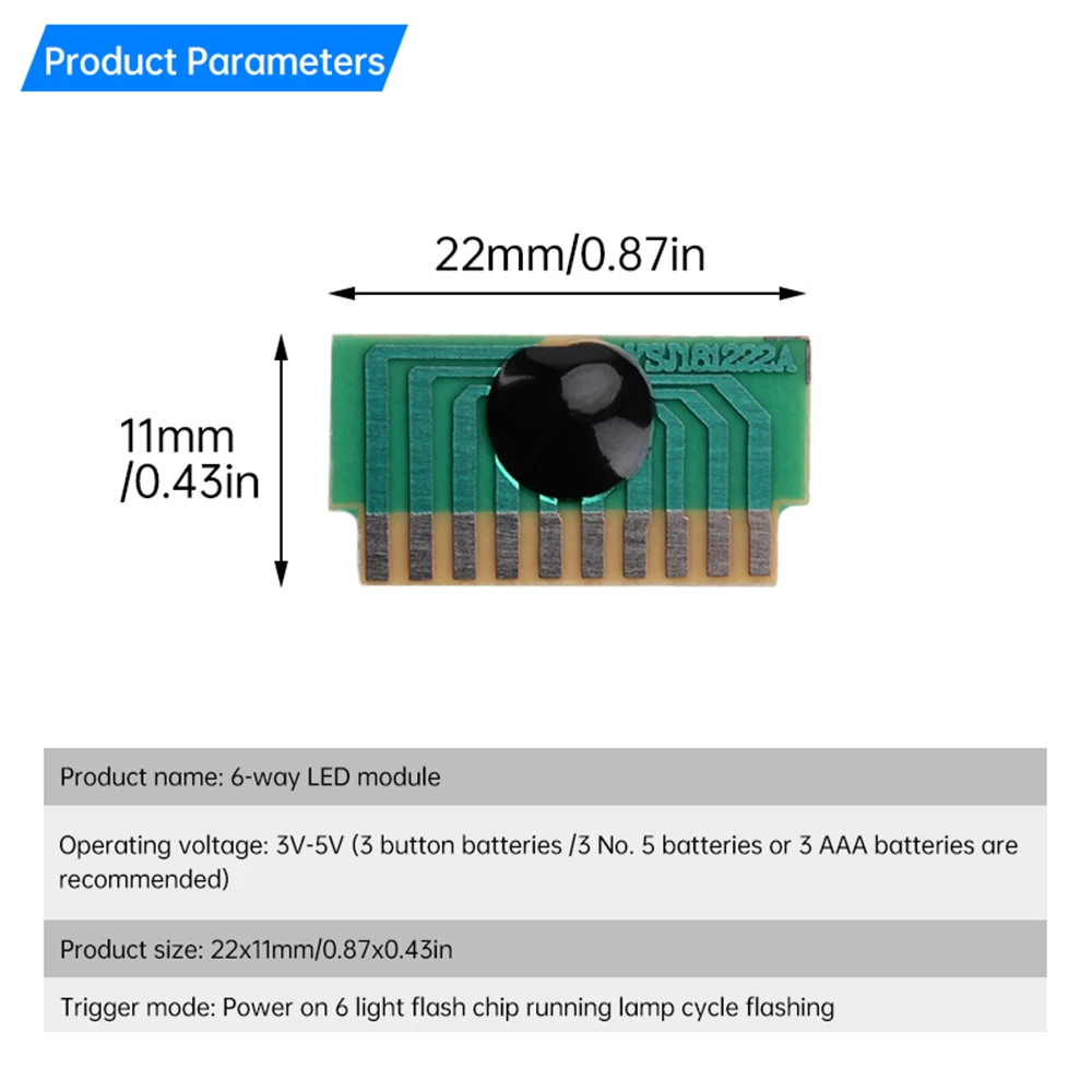 DC3-5V 6-channel LED Flash Chip LED Driver Cycle Flashing Control Board DIY Scrolling Light Control Module